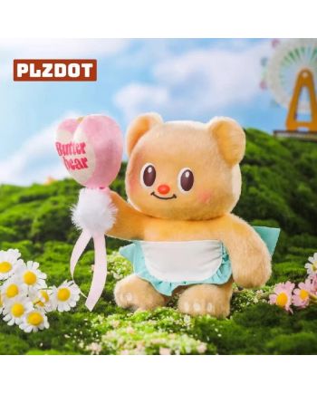 Détail du display de 6 peluches ButterBear