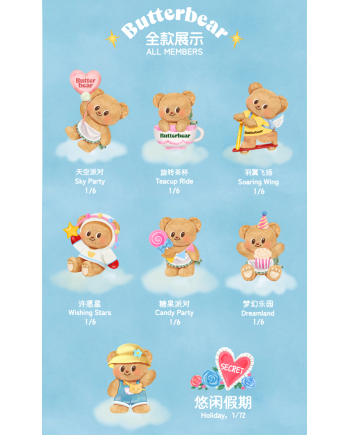 Peluche ButterBear collection Party sous licence Funism
