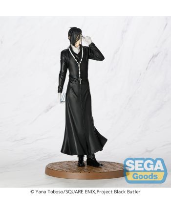 Figurine Sebastian Michaelis Black Butler Luminasta 22cm - détail du visage et du costume