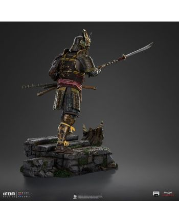 Figurine collector Yasuke Assassin's Creed Shadows, détail du sculpt Iron Studios
