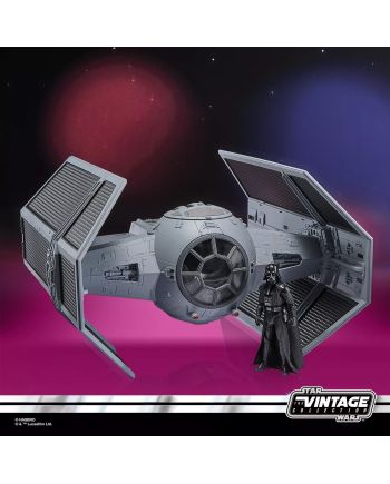 Figurine Dark Vador avec Tie avancé - Star Wars Vintage Collection Hasbro - vue de face