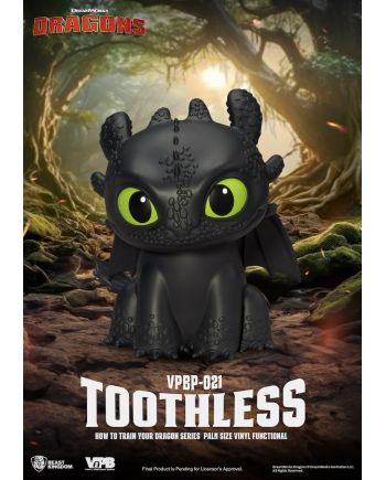 Tirelire Krokmou Dragons vue de face - figurine vinyl Beast Kingdom