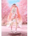 Figurine Hatsune Miku version Hanami, vue arrière avec couettes turquoise
