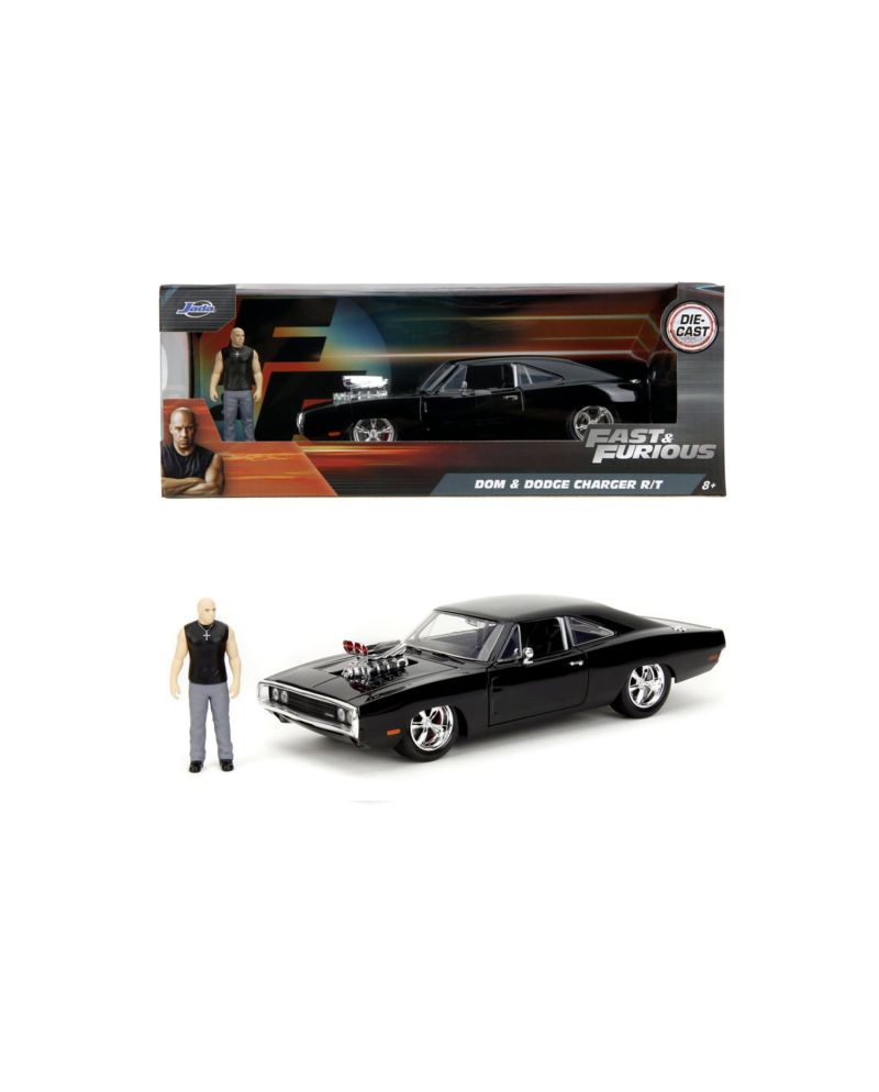Dodge Charger 1970 Fast & Furious avec figurine échelle 1:24 par Jada Toys - vue avant