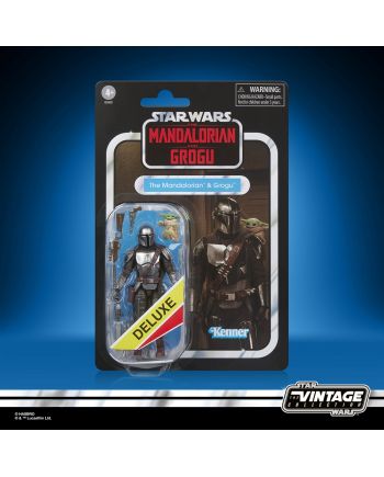 Figurine Star Wars The Mandalorian et Grogu Hasbro - vue de profil