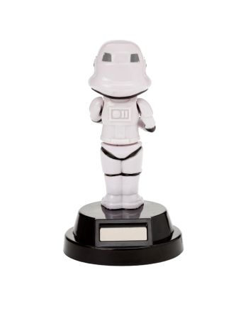 Détail du casque du Stormtrooper figurine solaire Star Wars