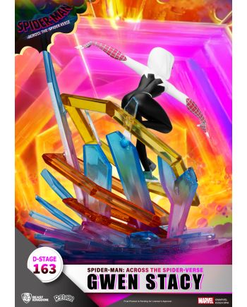 Diorama Spider-Man Across the Spider-Verse Gwen Stacy gros plan
