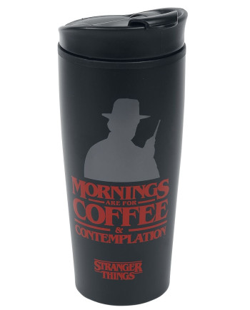 STRANGER THINGS - Metal Travel Mug 450 ml - Coffee and Contemplation