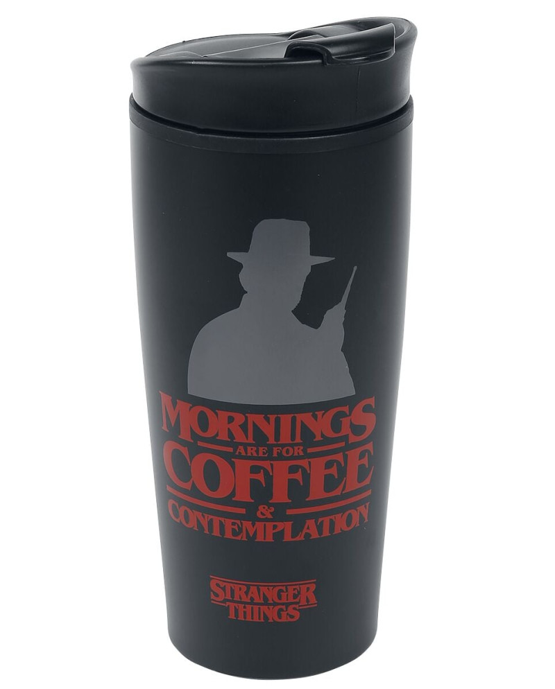 STRANGER THINGS - Metal Travel Mug 450 ml - Coffee and Contemplation