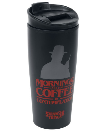 STRANGER THINGS - Metal Travel Mug 450 ml - Coffee and Contemplation