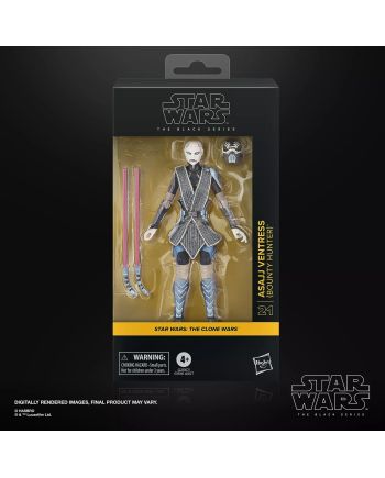 Figurine Asajj Ventress Bounty Hunter Black Series Hasbro - vue de profil