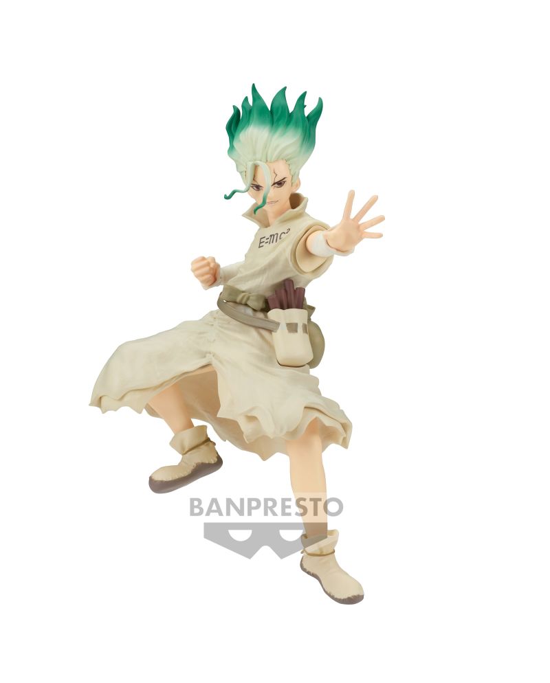 Figurine Senku Ishigami Dr. Stone Figure of Stone World 15cm - vue face