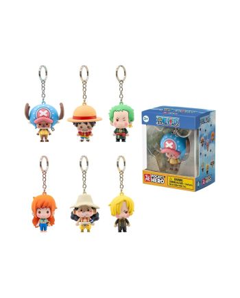 ONE PIECE - Pocket Hero - Assortiment 12 Porte-Clés WINDOW BOX 5.5cm - vue de face