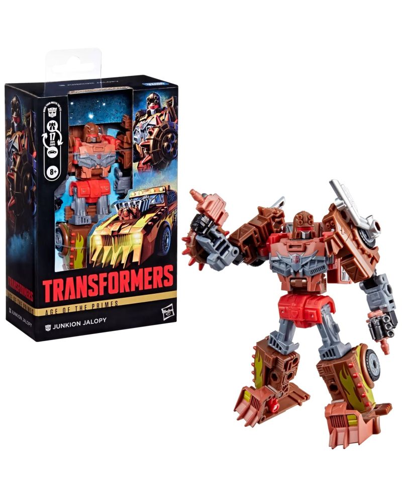 Figurine Transformers Junkion Jalopy Age of the Primes Deluxe 14cm vue de face