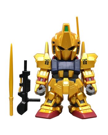 Figurine Gundam SD Hyakushiki Gold Ver. Jumbo Sofbi 24 cm vue de face