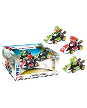 Multipack Mario Kart 3 voitures Pull Back Action Mario, Luigi, Yoshi - vue d'ensemble