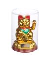 Maneki-Neko figurine solaire porte-bonheur 11cm emballage produit