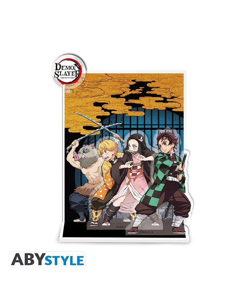 Diorama acrylique Demon Slayer ABYstyle représentant le groupe - vue de face