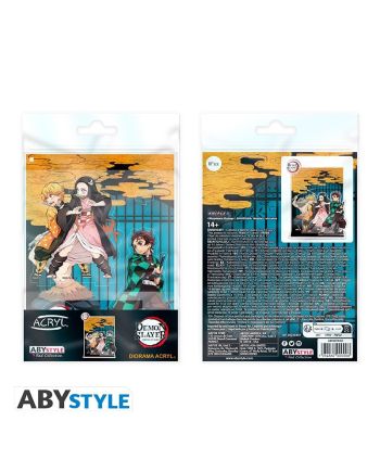 Diorama acrylique Demon Slayer ABYstyle représentant le groupe - vue de détail