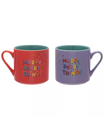 STITCH & ANGEL - Merry Everything - Set of 2 Colored Mugs