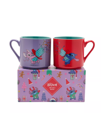 STITCH & ANGEL - Merry Everything - Set of 2 Colored Mugs