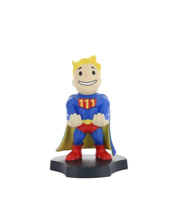 Détail de la figurine Vault Boy en position Hold'em, support pour manette