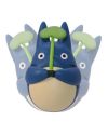 Figurine culbuto Totoro Bleu avec feuille - Mon Voisin Totoro - vue de profil