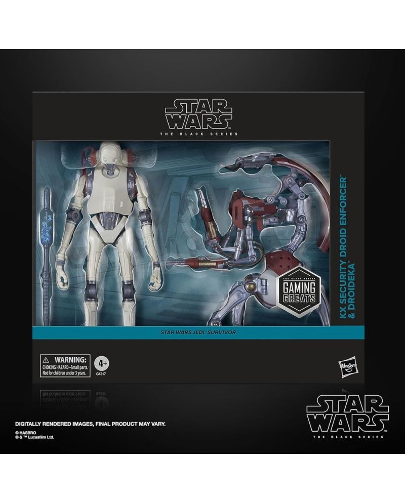 Figurine STAR WARS Jedi Survivor KX Security Droid et Droideka Hasbro 15cm - vue principale