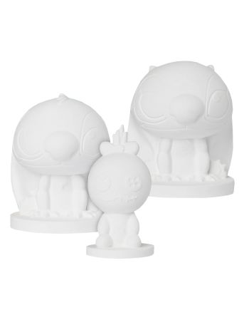 STITCH & ANGEL & SCRUMP - Set de 3 Figurines à Peindre - vue de profil
