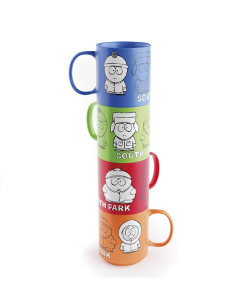 SOUTH PARK - Characters - 4 Coffee Mugs Set with stand - 10oz