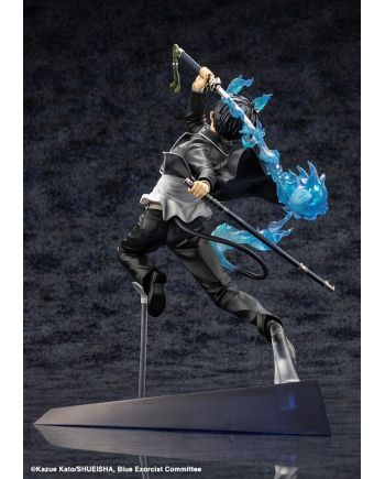 Figurine Rin Okumura Blue Exorcist détail du visage et de l'épée
