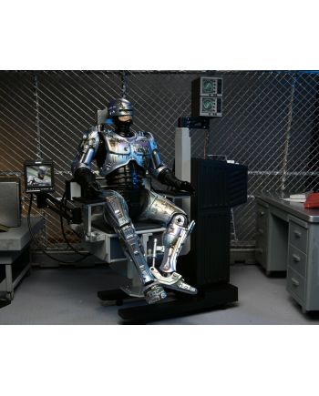 Figurine Robocop articulée avec chaise, détail des articulations