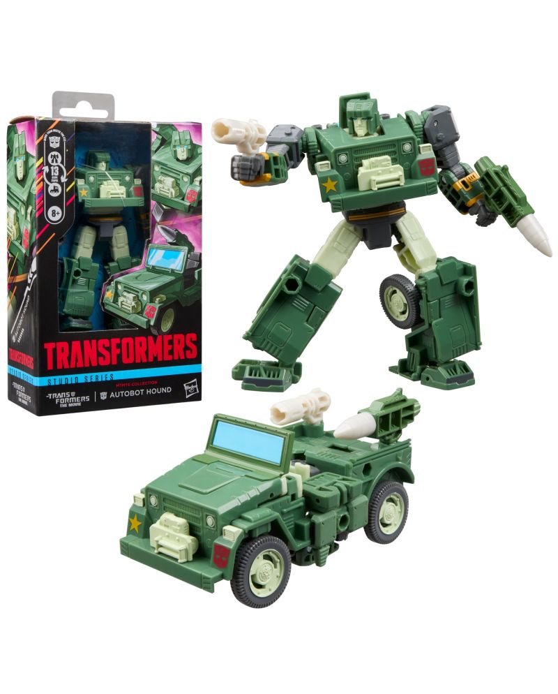 Figurine Transformers Autobot Hound Deluxe Class Hasbro 14cm - vue de face