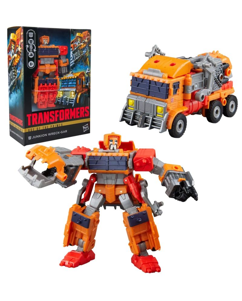 Figurine Transformers Junkion Wreck-Gar Age of the Primes vue de face