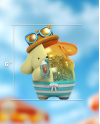 HELLO KITTY - Pompompurin - Figure Sea Breeze Series 15cm - vue de face