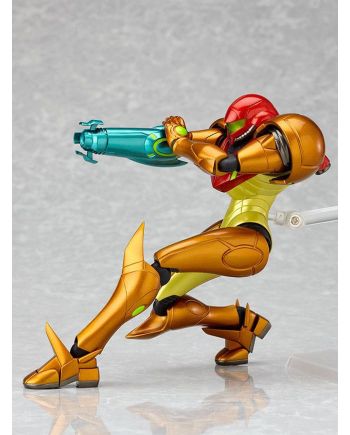 Detail du visage et du casque de Samus Aran figurine Figma