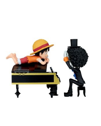 ONE PIECE - Luffy & Brook - Figurine WCF Log Stories 8cm - vue principale