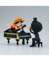 ONE PIECE - Luffy & Brook - Figurine WCF Log Stories 8cm - vue de face