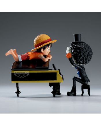 ONE PIECE - Luffy & Brook - Figurine WCF Log Stories 8cm - vue de detail