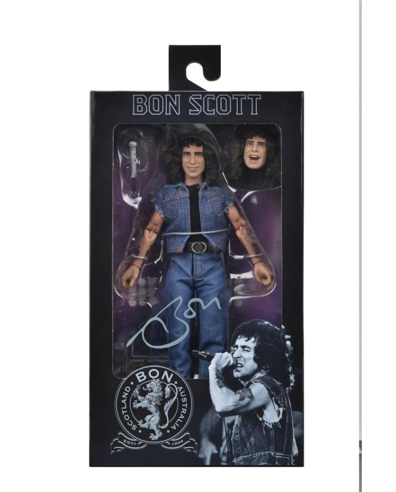 Figurine Bon Scott AC/DC Neca habillée vue de face