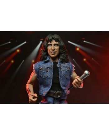 Figurine Bon Scott AC/DC Neca détail du visage et des accessoires