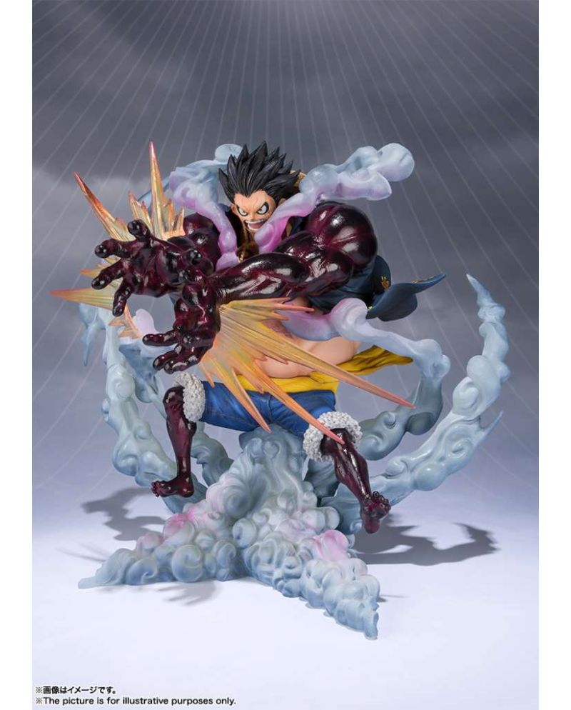 Statuette Luffy Gear 4 Leo Bazooka FiguartsZERO One Piece de face
