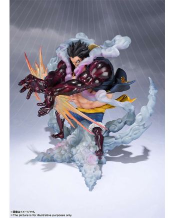 Détail du sculpt Luffy Leo Bazooka FiguartsZERO 18cm