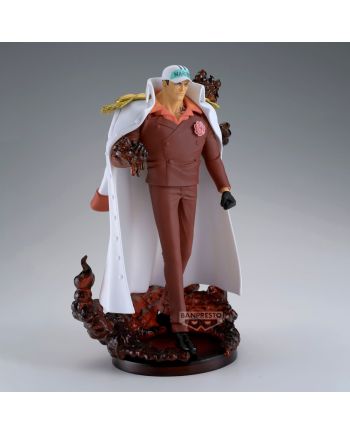 Figurine Sakazuki The Shukko Logia 19cm - détail du visage - One Piece Banpresto