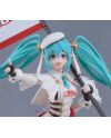 Détail du visage de la figurine Racing Miku 2023 Plamatea