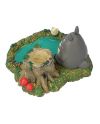 Détail de la figurine Totoro Benelic assise au bord de la mare