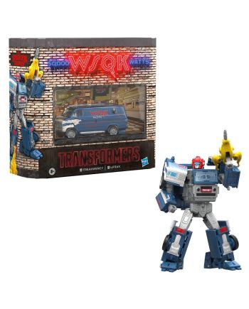 Figurine Transformers x Stranger Things Freakwency and 8-Track vue de face