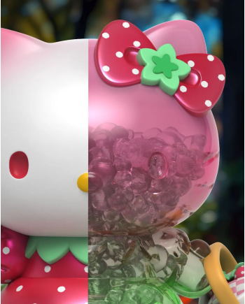 Figurine Hello Kitty Floral Daydream Series 15cm vue de profil