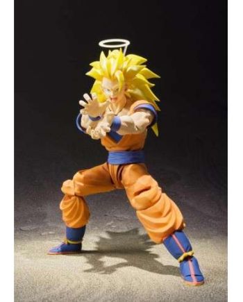 Figurine S.H. Figuarts Super Saiyan 3 Son Goku Dragon Ball Z - vue de profil