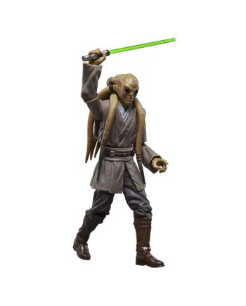 Détail du visage et des tentacules de Kit Fisto figurine Black Series